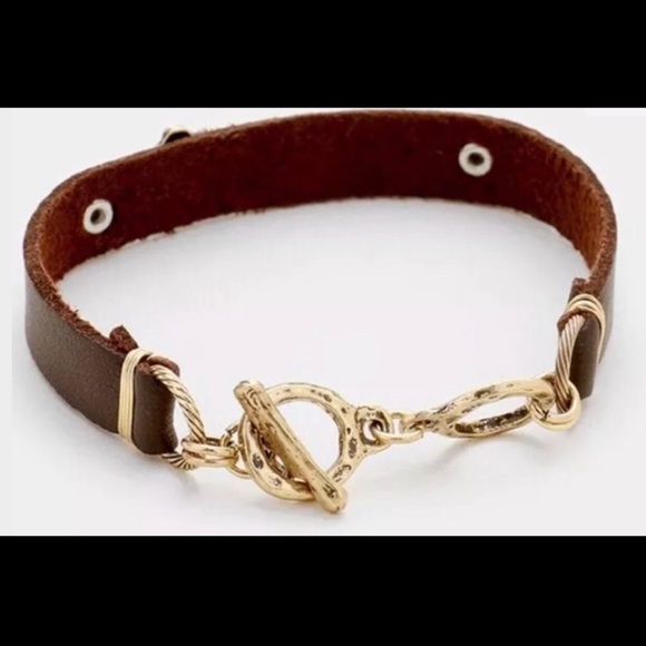 Mermaid vintage Leather Style Toggle bracelet - Picture 4 of 4